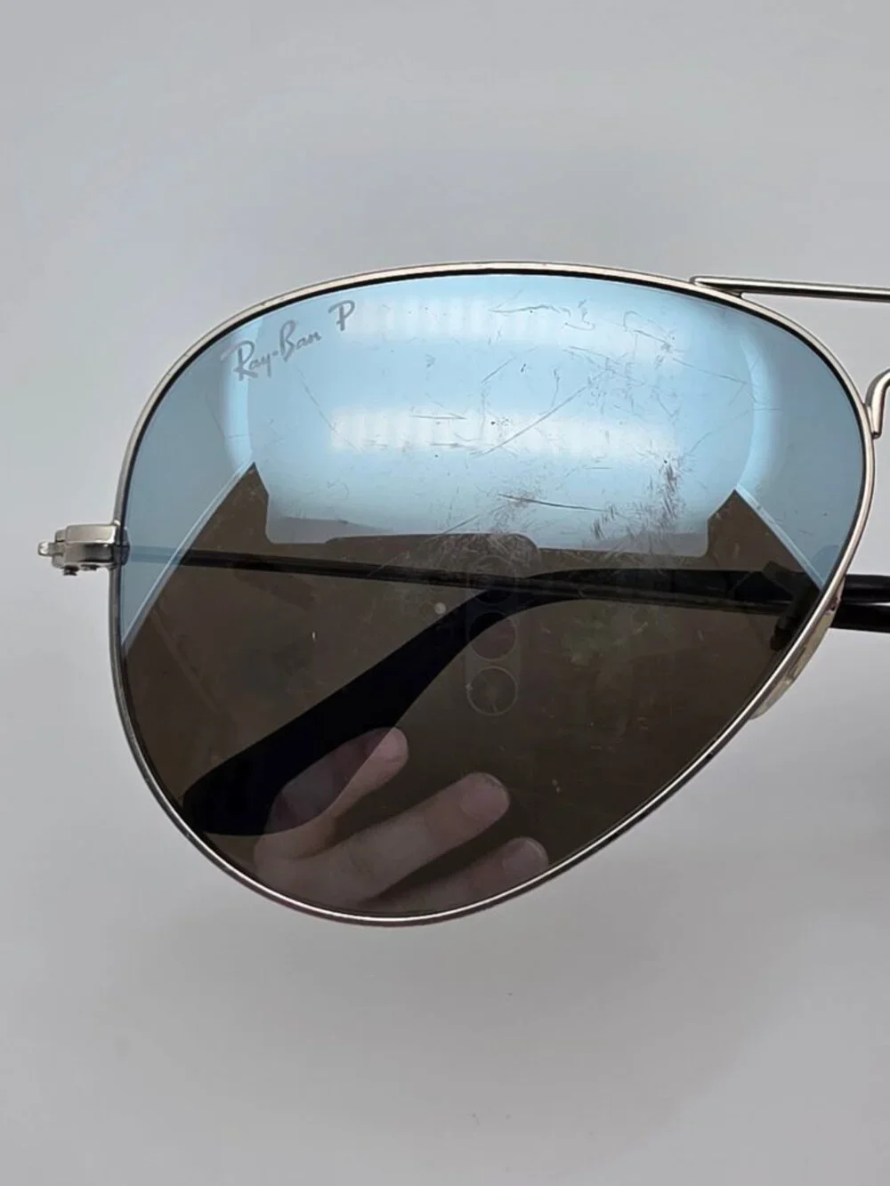 Ray-Ban RB3025 019/W3 Matte Silver Polarized Silver Mirror Aviator Sunglasses